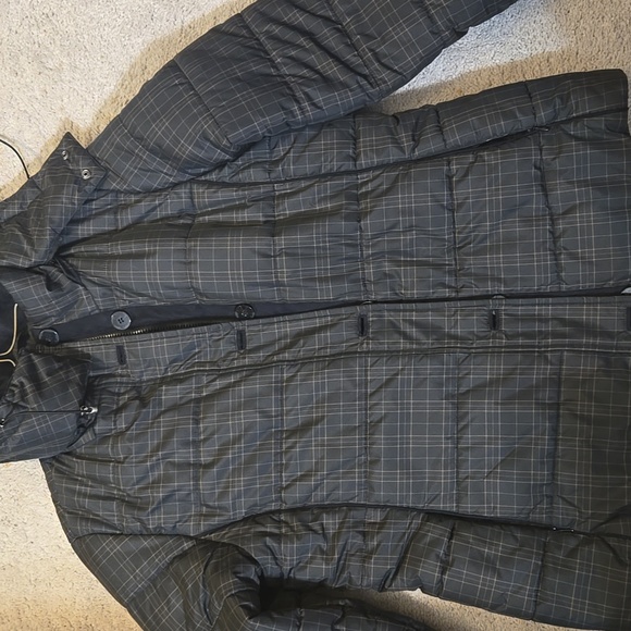 RFT RAINFOREST Women's Hoodie Puffer Jacket Black Plaid Size Extra Large - Picture 10 of 11